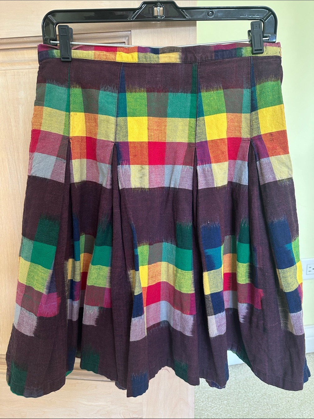 Multicolor Plaid Pleated Women’s Skirt